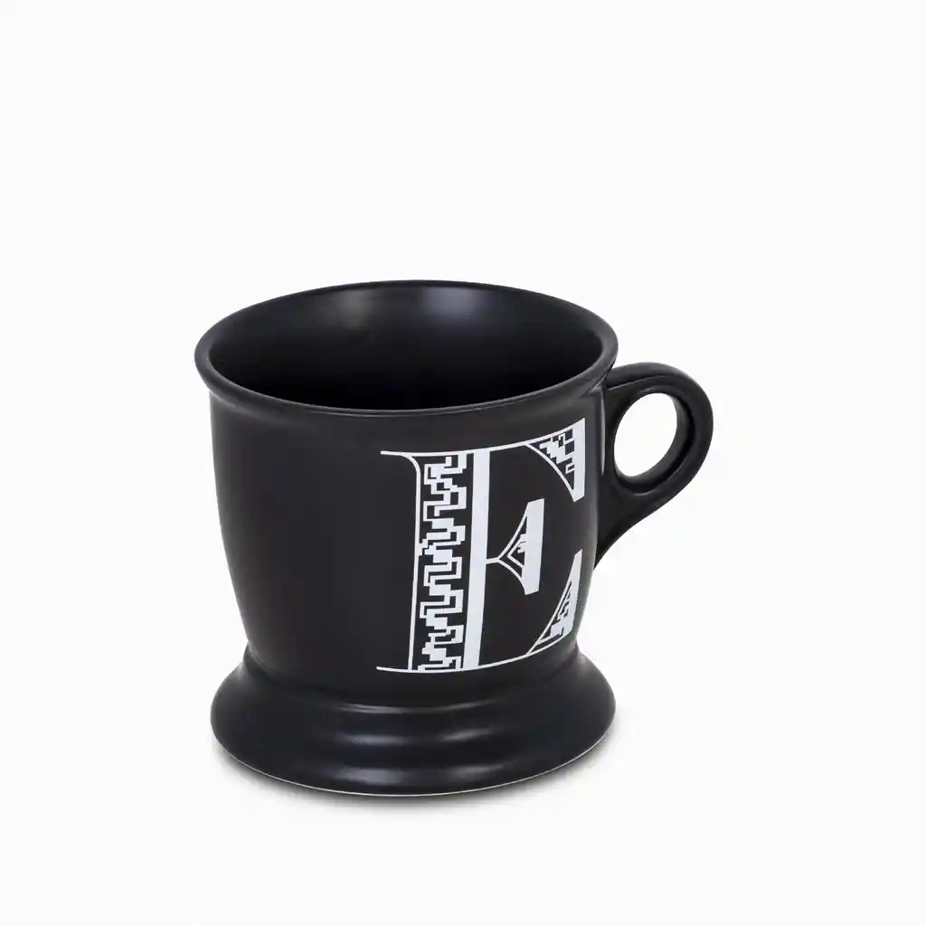 Ambiente Gourmet Mug Con Letra E Negro