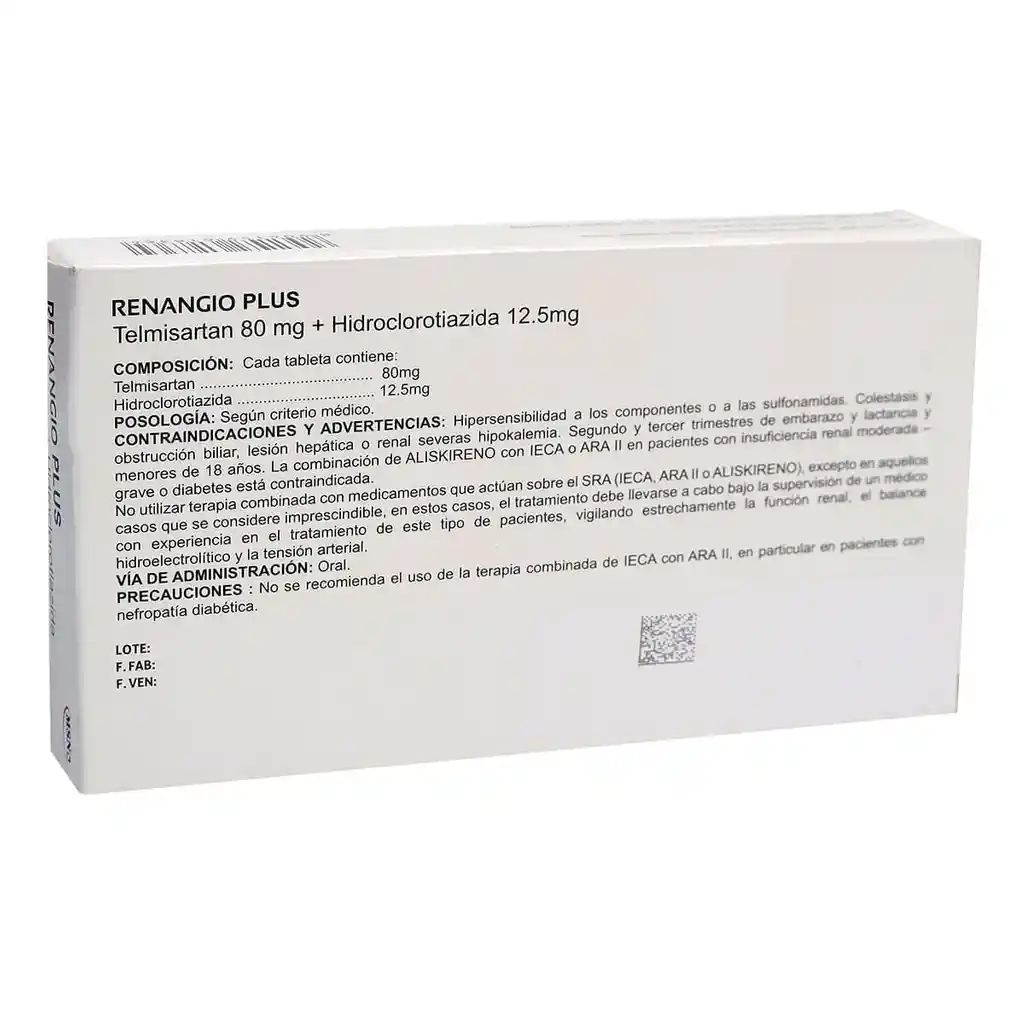 Renangio Plus 80 Mg/12.5 Mg Tableta