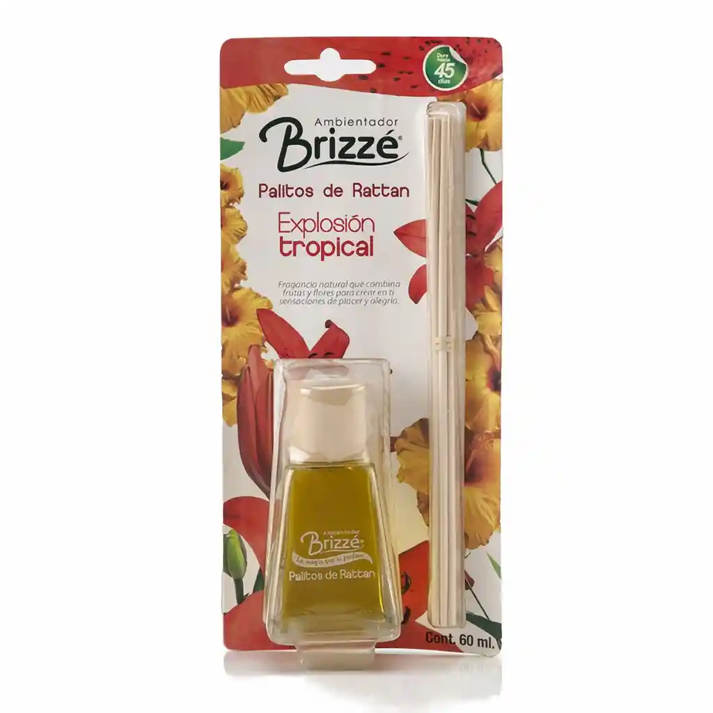 Brizzé Ambientador Palitos Rattan Explosión Tropical