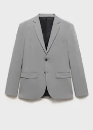 Blazer Americana Paris Gris Talla 48 Hombre Mango