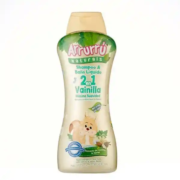 Arrurú Shampoo Naturals Baño Líquido Vainilla 2 en 1