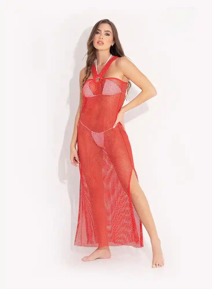 Vestido Baño S-terracota