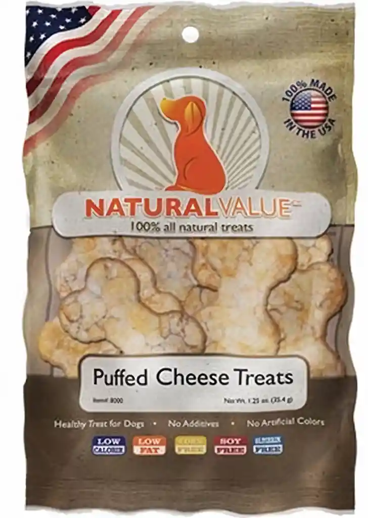 Natural Value Snack Para Perro Puffed Cheese Treats