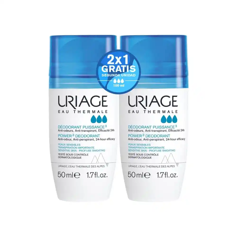 Kit Uriage Desodorante Power 3 2 X