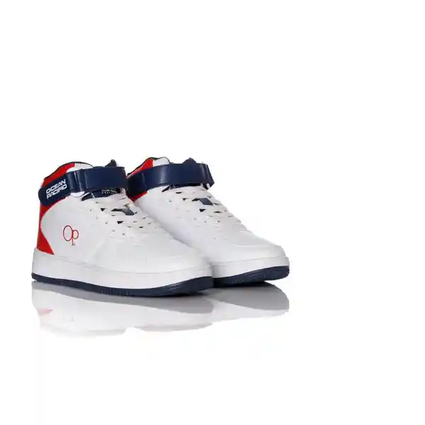 Ocean Pacific Tenis de Hombre Talla 42.5 Color Blanco/Rojo