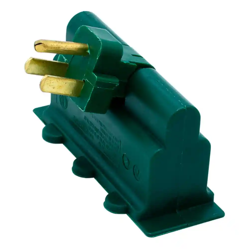 Vdm Multitoma Pared 3 Salidas Adaptable 15a Verde