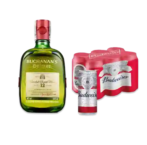 Combo Whisky Buchanans 12 Años + Budweiser 6 Und