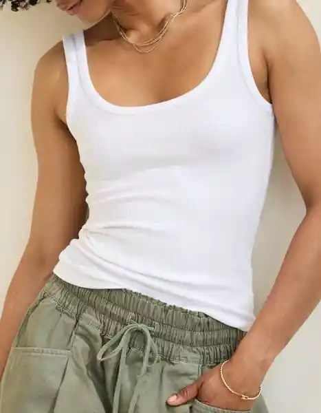 Camiseta Aerie Blanco Talla Medium 3930100 American Eagle