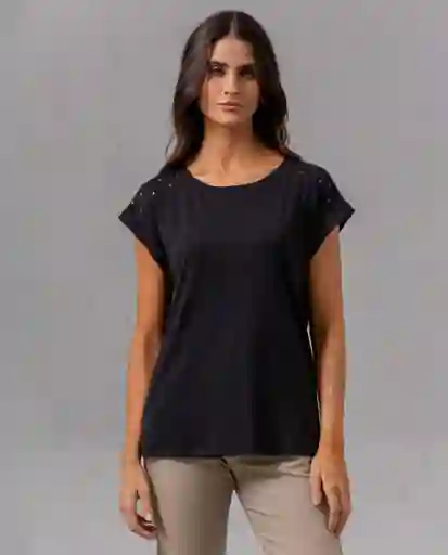 Camiseta Mujer Negro S 209F101_NEG194007 Rifle