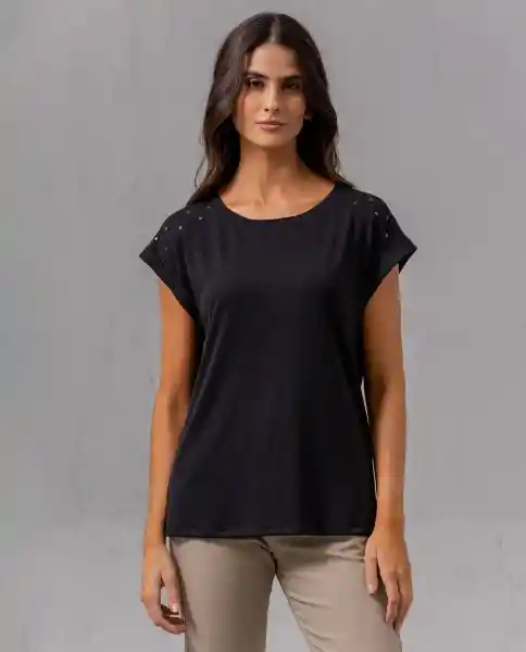 Camiseta Mujer Negro S 209F101_NEG194007 Rifle