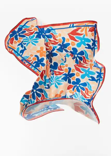 Pañuelo Tropic Rojo Talla 99 Mujer Mango