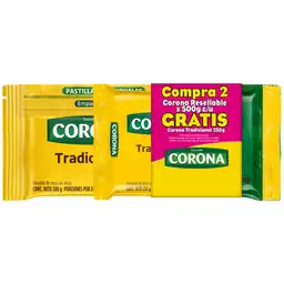 Chocolate Corona x 500g 16 pastillas x 2unidades más gratis corona x250 gramos 