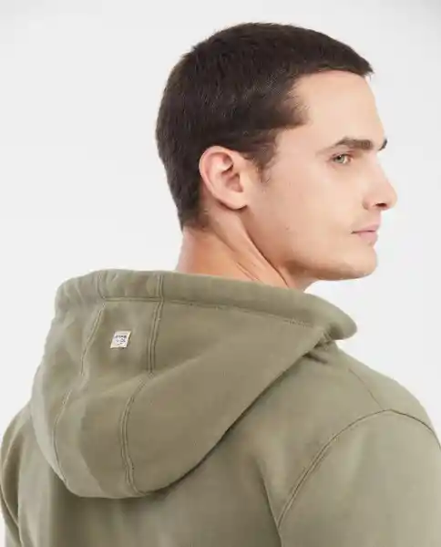 Buzo Hoodie Graphic Sleeve Verde Cerro Oscuro Talla M Chevignon