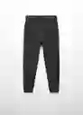 Pantalón Zipper Negro Talla 07 Niños Mango