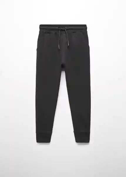 Pantalón Zipper Negro Talla 07 Niños Mango