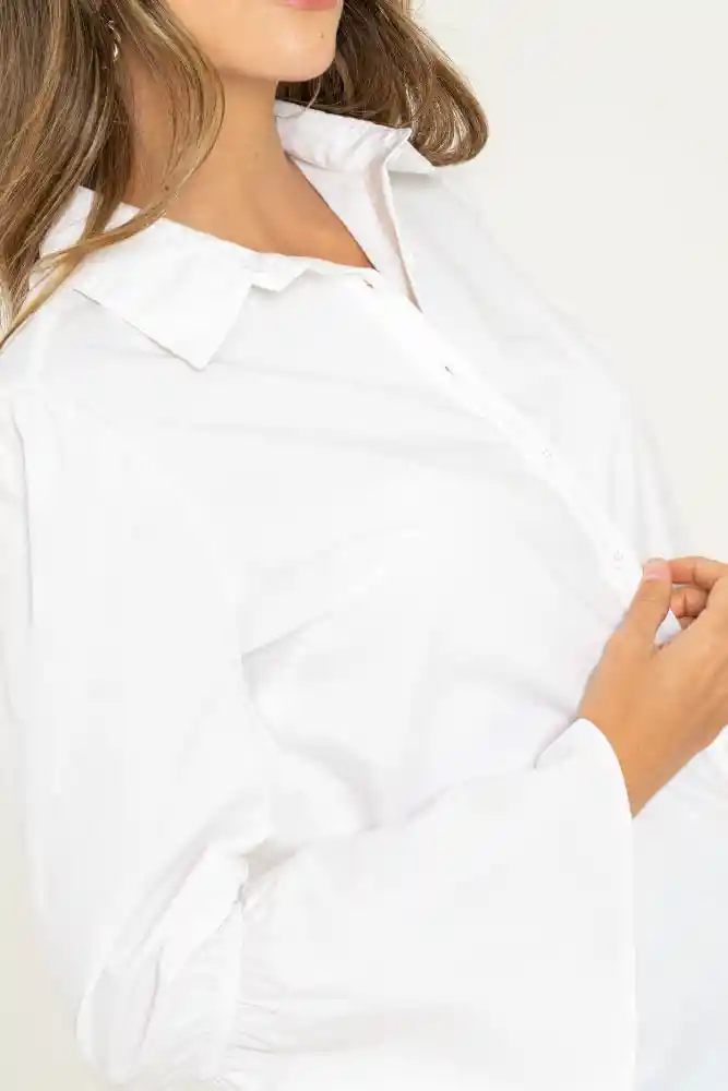 Camisa Popelina Manga Campana