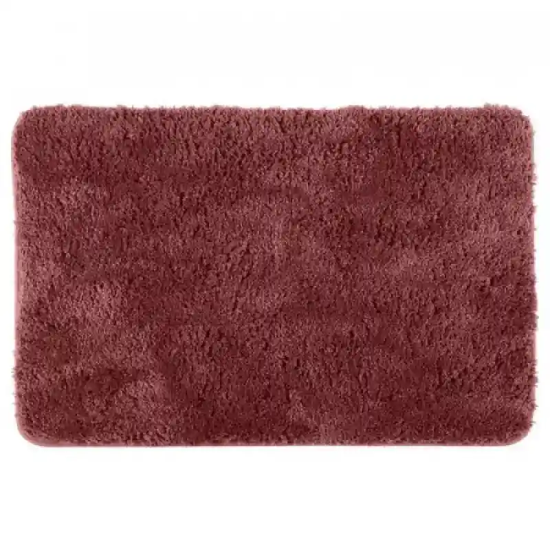 Tapete de Baño Tipo Furry. Material Poliéster. Dimensiones 60 x 90  cm. Color Terracota. Sku 3560238372630