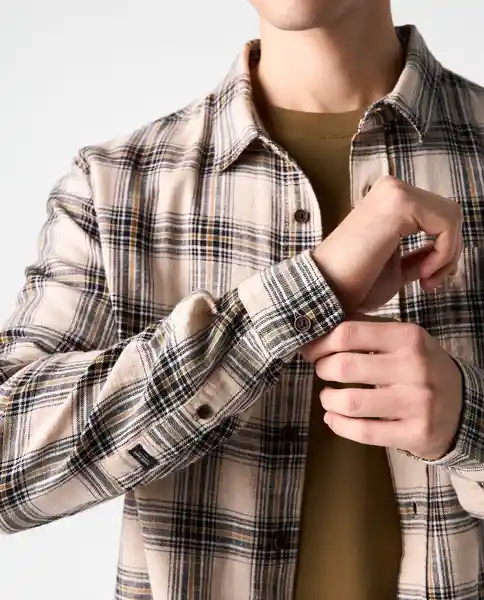 Camisa Hombre Beige Talla M 812G505_BEI131106 Americanino