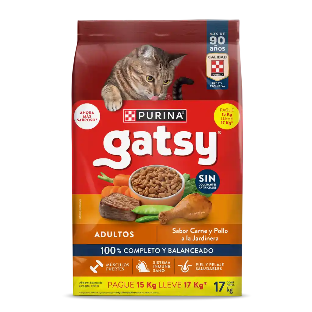 Comida para Gatos Purina Gatsy pollo y carne 17kg OFERTA