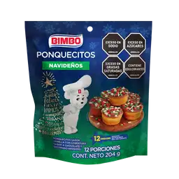 Bimbo Minix Ponquecitos Navidad 204 G