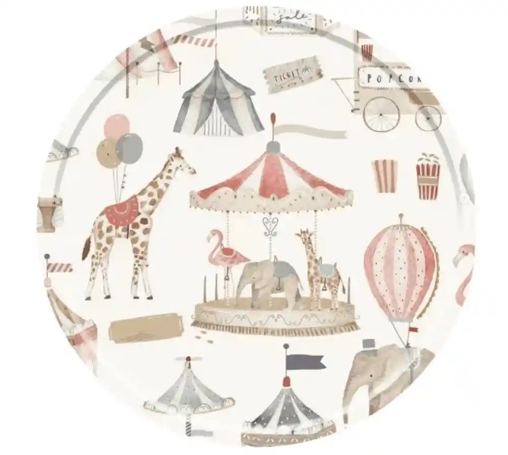 Playmart Circo Plato de Papel de 7 In -
