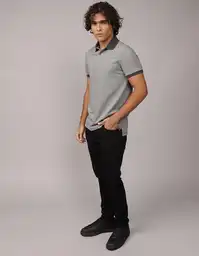 Polo Hombre Azul Talla Large 4693086 American Eagle