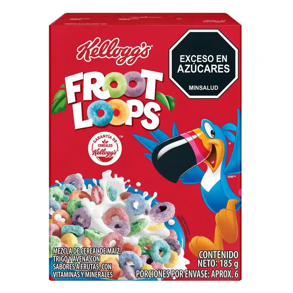 Mezcla Froot Loops Cereal Maiz Trigo Avena (185 Gr)