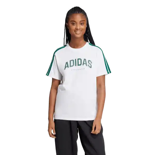 Adidas Camiseta L Softs Manga Corta Mujer Blanco Talla M