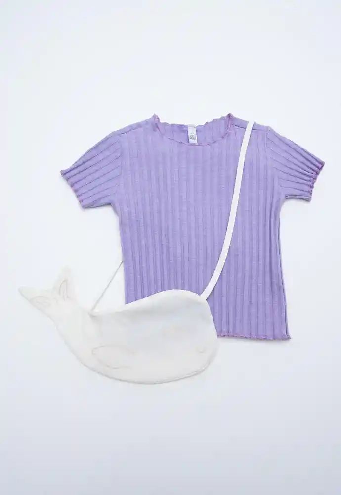 Camiseta Manga Corta 5t-lila