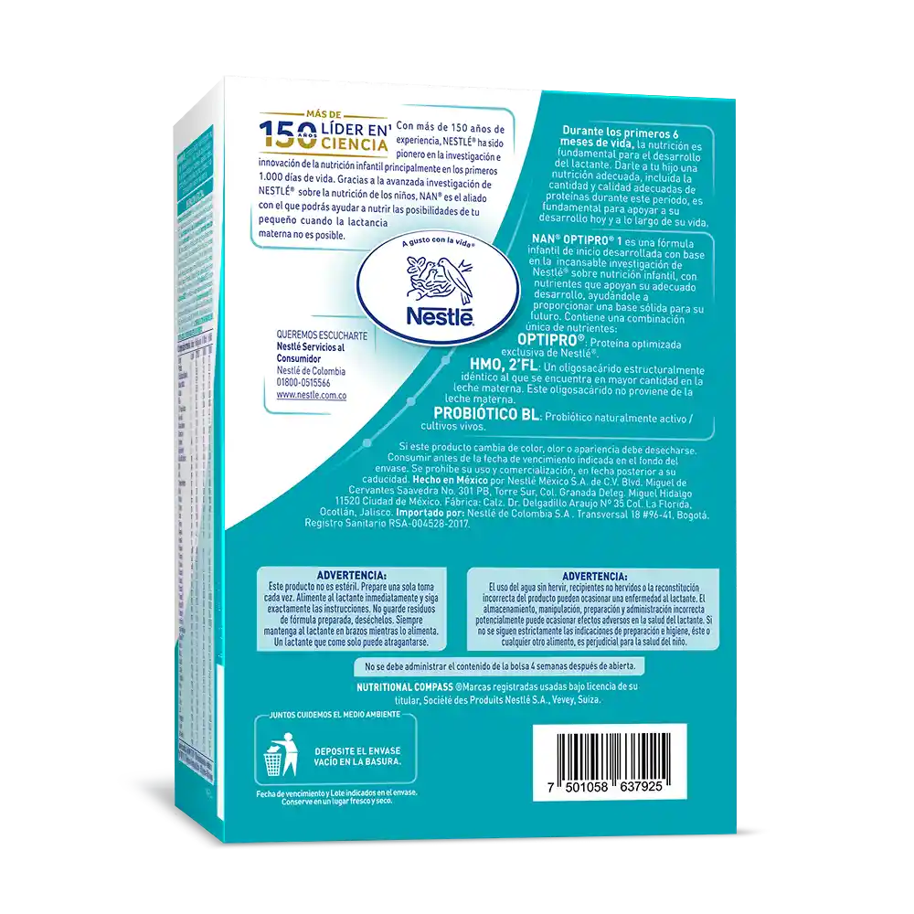 Fórmula infantil NAN OPTIPRO Etapa 1 x 1400g