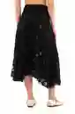 Falda Larga Samantha Negro Talla XS Mercedes Campuzano