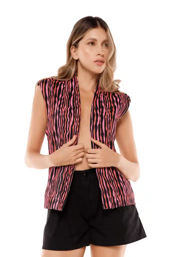 Chaleco Zebra Fucsia Para Mujer Tasha
