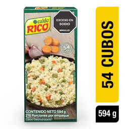 Caldo RICO deshidratado con verduras 54 cubos x 594g