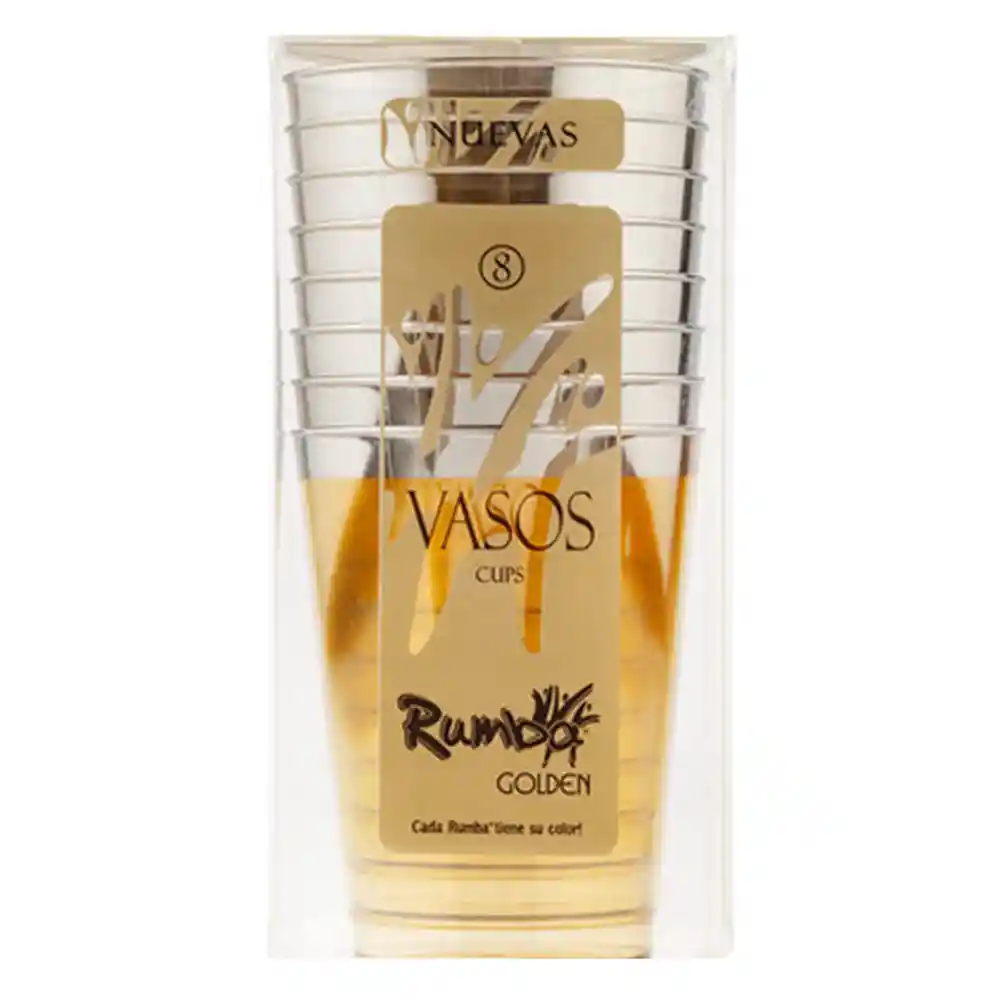 Rumba Vasos Cups Golden Desechables
