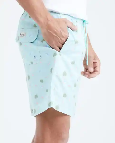 Short Swimwear Flamencos Masculino Azul Canal Medio S Chevignon