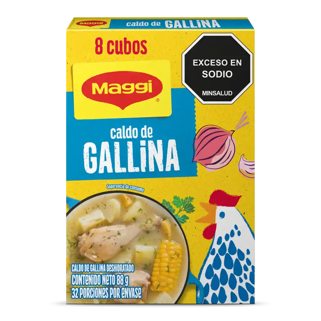 Caldo de Gallina MAGGI x 8 cubos x 88g