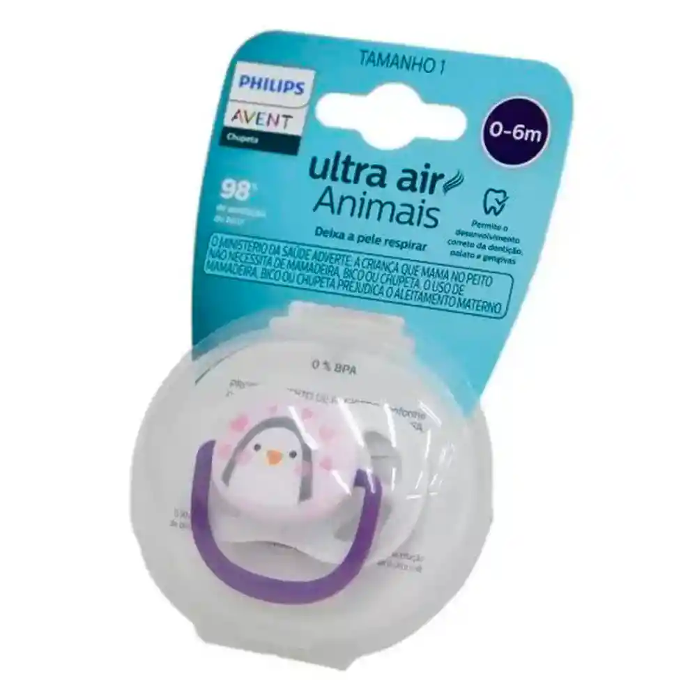 Avent Chupete Ultra Air Collection Animals Purple 0-6 Meses
