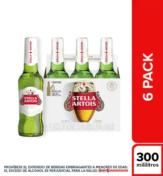 Stella Artois Pack Cerveza 6 x 300 mL
