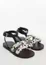 Sandalias Silvia Negro Talla 23 Niñas Mango