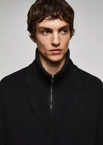 Abrigo Uxio Negro Talla XL Hombre Mango