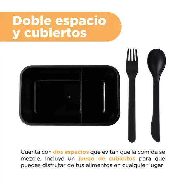 Contenedor Para Alimentos de Serie Negro Miniso