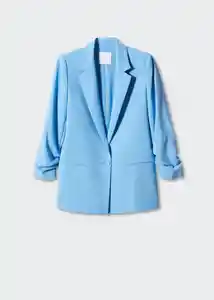 Blazer Americana Eleonor Celeste Talla S Mujer Mango