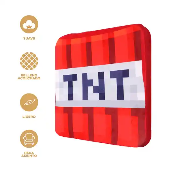 Cojín Para Asiento Cuadrada Tnt Serie Minecraft Rojo Miniso