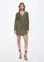 Vestido Piki Khaki Talla 25 Mujer Mango