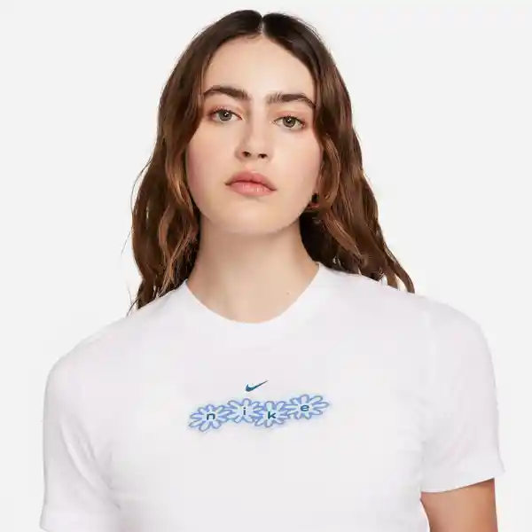 Nike Camiseta W Nsw Tee Oc 2 Slim Crop Blanco TS Ref: FD2571-100