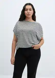 Camiseta Lint Negro Talla M Mujer Mango