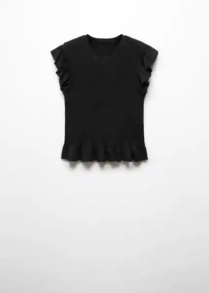 Camiseta Nido Negro Talla 22 Niñas Mango