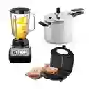 Universal Licuadora + Sanduchera + Olla L50119 Negro