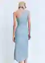 Vestido Mayla Tejano Medio Talla XS Mujer Mango