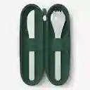 Monbento Set Cubierto Acero Mb Slim Verde